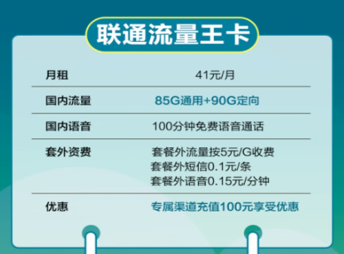 聯通大流量上網卡！超劃算超優惠！流量+語音優享套餐！